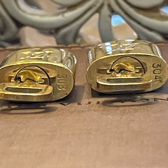 Lot of 2 Louis Vuitton Authentic Brass Lock and Key Set #303 and #304 - Picture 4 of 16